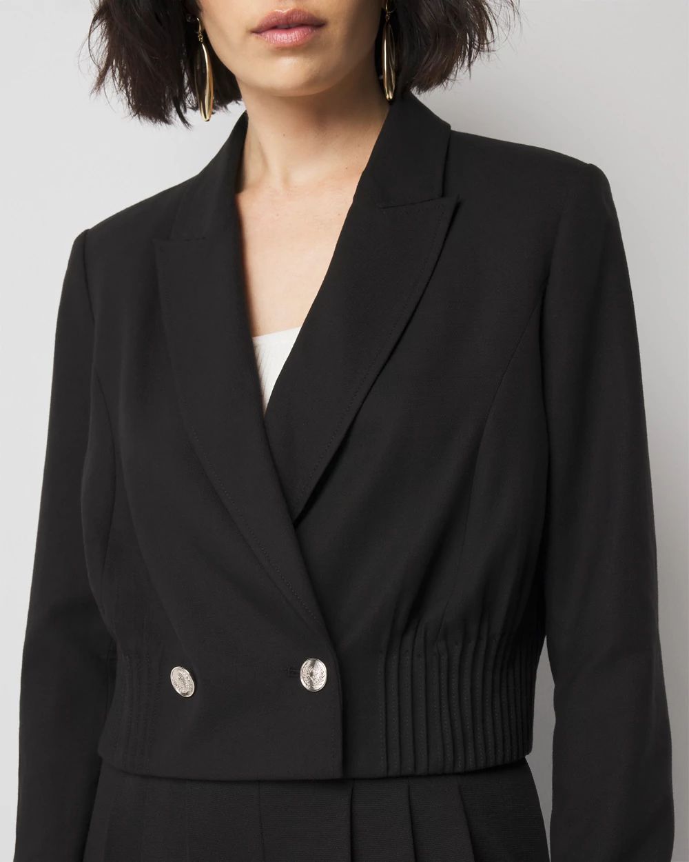 Cropped Double-Breasted Jacket | White House Black Market